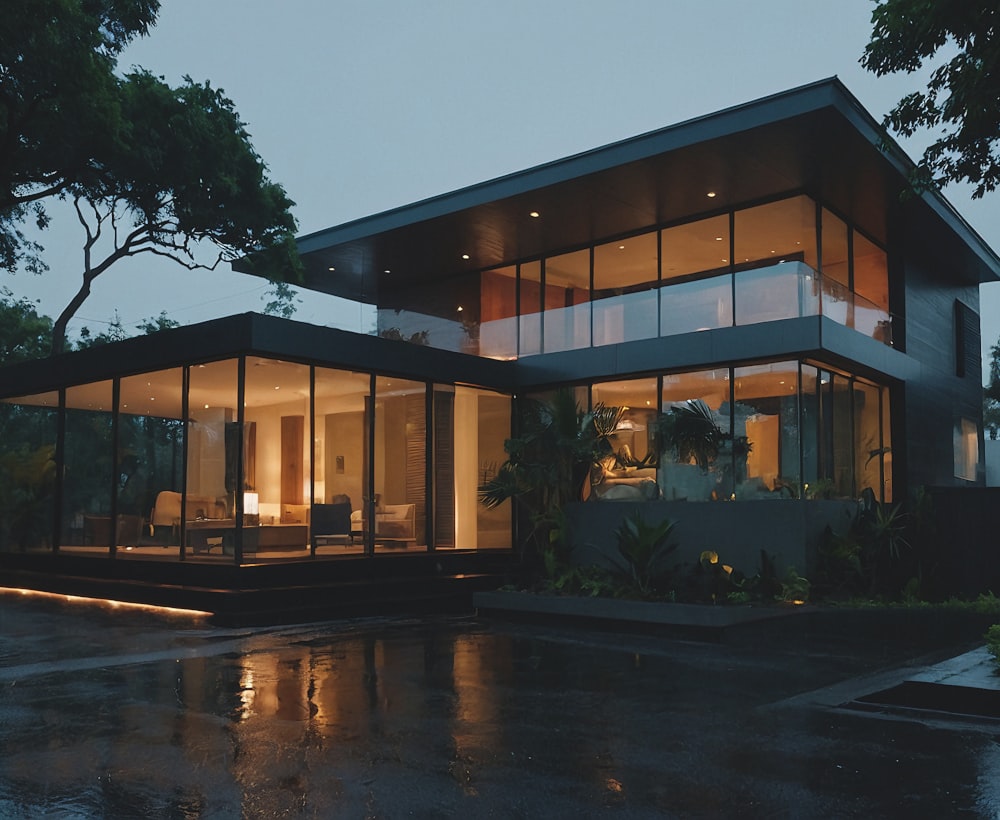 Modern custom home built by 3S Home Corp